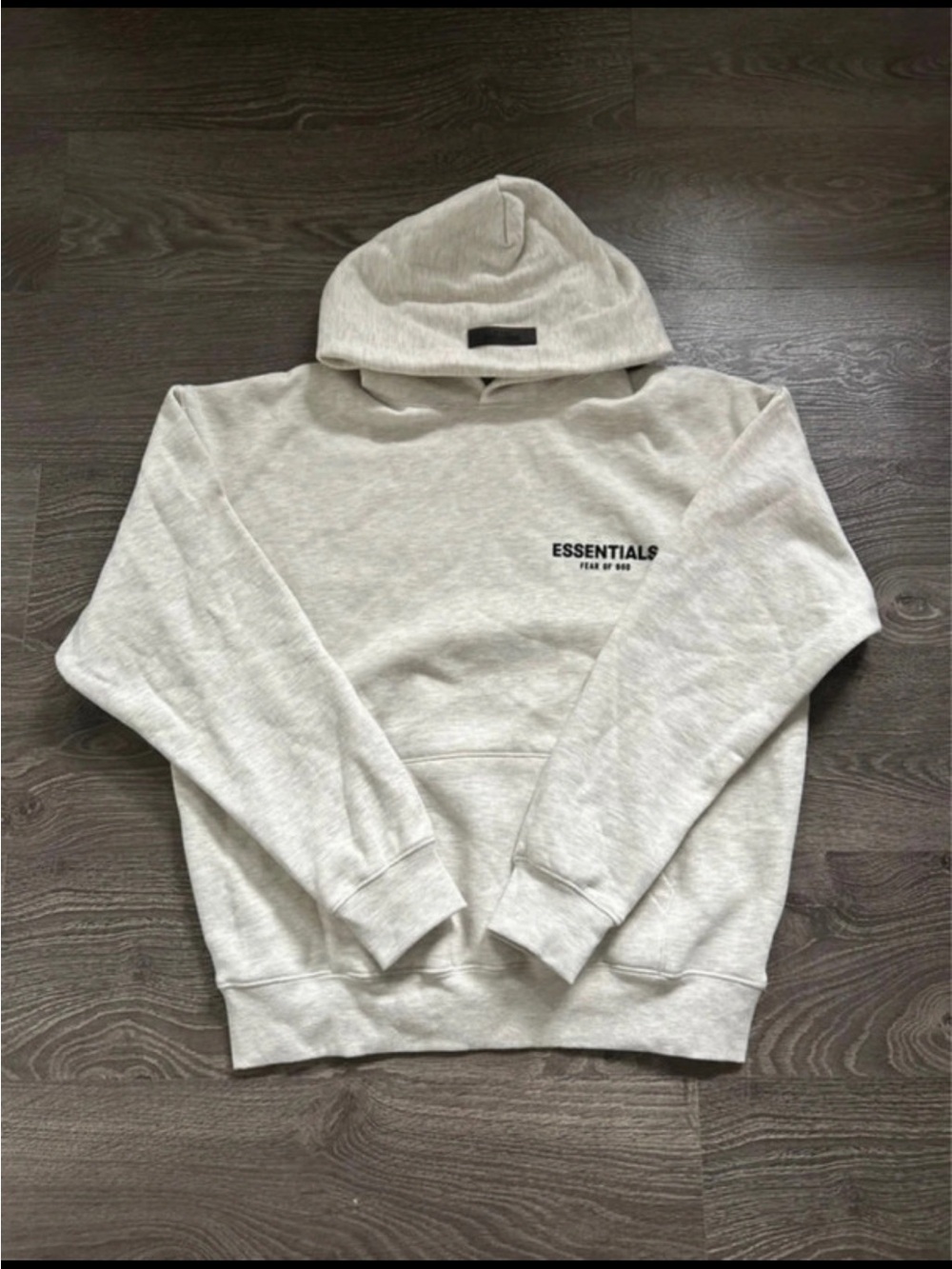 **Small Size**ESSENTIALS Light Gray Pullover Hoodie with Dust Bag